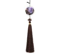 Gothic Fog Forest Car Pendant Sun Catcher Crystal Ornament for Rearview Mirror, Elegant Car Hanging Ornament with Tassel for Home & Office Decor