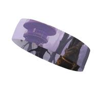 Gothic Fog Forest Sports Sweatband 15" Polyester Hairband Absorbent Quick-Dry Headband for Running, Yoga