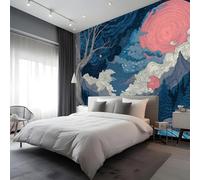 Gothic Forest Kids Room Canvas Peel and Stick Wall Mural,Abstract Anime Landscape Large Removable Self-Adhesive Wallpaper Decor for Nursery Boy Girl Bedroom,160x112 inches / 400x280 cm