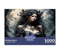 Gothic Forest Queen 1000 Pieces Jigsaws for Adults Fun, Challenging & Brainteasing Beautiful Home Decoration Art Colorful DIY Craft 38x26cm/1000pcs