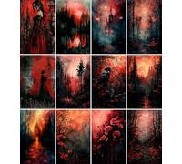 Gothic Forest Rice Paper, 20 x 26.5cm (6 Sheets) - 6X Decoupage Papers for Collage, Mixed Media, Card Making & Crafts, Decoupage by CRAFT KREATIVELY