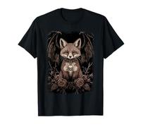 Gothic Fox - Wings and Skull Necklace T-Shirt