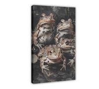 Gothic Frog Art Oil Painting Canvas Poster Bedroom Decor Landscape Office Room Decor Gift 24x36inch(60x90cm)