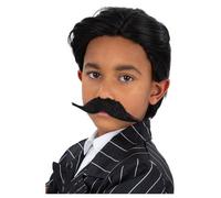 Gothic Gangster Boys Wig & Moustache
