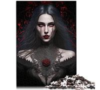 Gothic Ghost of Darkness Jigsaw Puzzles for Adults Gifts Wood Jigsaw Stress Reliever Difficult Challenge 50x75cm