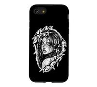 Gothic Girl Crescent Moon Spooky Dark Fantasy Woman Pretty Case for iPhone SE (2020) / 7/8