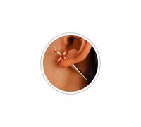 Gothic Gold Cross Earrings Black Crystal Sword Stud Earrings Red Cz Crucifix Earrings Long Dagger Dangle Earrings Silver Statement Earrings Vintage Punk Knife Jacket Earrings Jewelry for Women Men