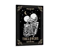 Gothic Goth Tarot Card Skull Poster Canvas Wall Art Prints Home Aesthetic 12x18inch(30x45cm)