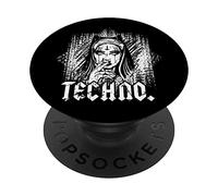 Gothic Goth Tekno Rave Music Hard Techno Raver Dark Techno PopSockets Swappable PopGrip