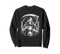 Gothic Grim Reaper Hourglass Dark Cathedral Sweatshirt