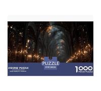 Gothic Hall Puzzles 1000 Piece Challenge Toy Adults And over 12 Years Old Fantasy Family Fun Puzzle Educational Challenge Leisure Time Home Decoration Gift 38x26cm/1000pcs