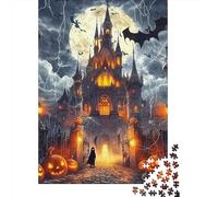 Gothic Halloween Castle 1000 Piece Jigsaw Puzzle For Adults Challenging Game Stress Relief Puzzle Exercise The Memory of The Brain for Adults And Kids, Age 12 Years Up 300pcs (40x28cm)