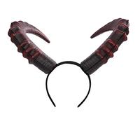 Gothic Halloween Cosplay Hair Accessories Realistic Black Red Long Devils Horn Headband Carnival Party Bandana Hairband Realistic Long Devils Horn Headband