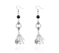 Gothic Halloween Earrings for Women Dark Vintage Skull Pumkin Spider Spider web Dangle Drop Earring Gothic Punk Witch Halloween Jewelry Costume Accessory for Women, Alloy Steel, No Gemstone