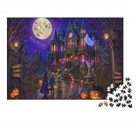 Gothic Halloween Haunted Jigsaw Puzzle 1000 Pieces, Rainy Day Puzzle