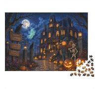 Gothic Halloween Haunted Jigsaw Puzzle 1000 Pieces, Rainy Day Puzzle