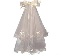 Gothic Halloween Headpiece for Bride with Bow, Double Layer Mesh Hair Accessory for Wedding, Birthday, Holiday Events and Special for occasions, Black or White(A)