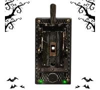 Gothic Halloween Light Lever, Wall Lamp Lever Plate with Flipping Handle, Retro Decorations with Flicker Green Light for Holiday Home Party Haunted House Horror Movie