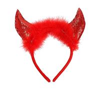 Gothic Halloween Live Broadcast Hairband Women Students Photoshoots Hairband Devil Horn Shape Headbands Red Color Horns Headband for Kids for Washing Face Makeup