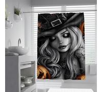 Gothic Halloween Shower Curtain Waterproof Fabric Bathroom Decor 200x220cm