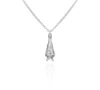 Gothic Hanging Upside-Down Bat Pendant NecklaceTarot The Hanged Man Jewelry | symbolizing transformation,introspection & inner intuition.Niche mystical gothic style for daily wear & special occasions