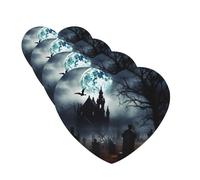 Gothic Happy Halloween Car Air Fresheners Cards Set of 4 Pieces Hanging Scented Cards for Wardrobe Bathroom Car Aromatherapy Tablets Rearview Mirror Pendant Car Fresheners Long Lasting