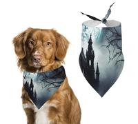 Gothic Happy Halloween Dog Bandanas Adjustable Bib Party Pet Decorations Cute Dog Triangle Scarfs for Small Medium Puppy Cat Costume Accessory