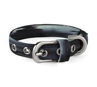 Gothic Happy Halloween Dog Collar Adjustable Pet Collar Stainless Steel D-Ring Collar Oxford Cloth Cat Collar Strap with Metal Buckle for Small Medium Dog