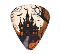 Gothic Happy Halloween Wzywhj Prints Abs Guitar Picks 12 Piece, Easy Grip Uke Picks For Your Bass, Ukulele, Acoustic Or Electric Guitar