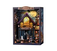 Gothic Haunted Castle Building Blocks, 3D Wooden Miniature Horror Haunted House DIY Model Kit Gothic Haunted Castle Horror Spooky House Building Blocks, Halloween Holiday Model Set (237 Pieces)