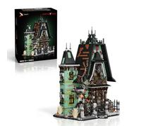 Gothic Haunted House Building Set with LED Lights for Aged 14+ (2233 PCS) | Halloween Themed Haunted Mansion Decor Building Set with Pumpkin & Spider Bricks, Creative Gift for Teen & Adult Collectors