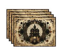 Gothic Haunted Mansion Theme Halloween Placemats Set of 4