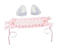 Gothic Headbands for Women Subculture Headbands Gothic Bows White Headwear Maid Flouncing Photography