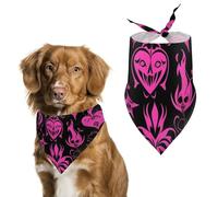 Gothic Hearts Flames Star Y2k Cute Dog Bandana Triangle Adjustable Washable Cat Scarf Pet Accessories
