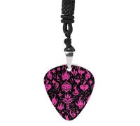 Gothic Hearts Flames Star Y2k Fashion Guitar Picks Necklace Music Jewellery Personalized Pendant