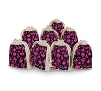 Gothic Hearts Flames Star Y2k Reusable Drawstring Bags 8 Pcs Jewellery Favour Pouch Christmas Halloween Candy