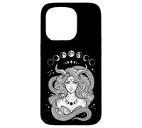 Gothic Hecate Goddess Moon Phases Dark Academia Witchy Case for iPhone 15 Pro