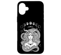 Gothic Hecate Goddess Moon Phases Dark Academia Witchy Case for iPhone 16 Plus