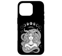 Gothic Hecate Goddess Moon Phases Dark Academia Witchy Case for iPhone 16 Pro