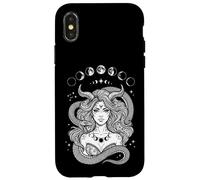 Gothic Hecate Goddess Moon Phases Dark Academia Witchy Case for iPhone X/XS
