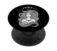 Gothic Hecate Goddess Moon Phases Dark Academia Witchy PopSockets Adhesive PopGrip