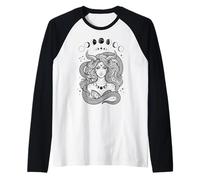 Gothic Hecate Goddess Moon Phases Dark Academia Witchy Raglan Baseball Tee