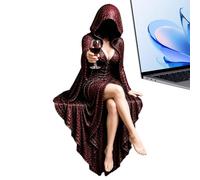 Gothic Hooded Reader Figurine Fantasy Gothic Faceless Figurine