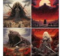 Gothic Horror 4 Pack Diamond Painting Kits for Adults Diamond Art Kits Adults Full Drill Diamonds Dots Kits with Crystal Art Kits Gem Art Kit for Adults, Diamond Dot Kits for Home Decor 30x30cm