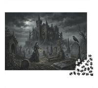 Gothic Horror Castle Jigsaw Puzzle 1000 Pieces, Gift for Puzzle Fans