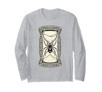 Gothic Hourglass with Black Widow Spider Art Long Sleeve T-Shirt