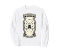 Gothic Hourglass with Black Widow Spider Art Sweatshirt
