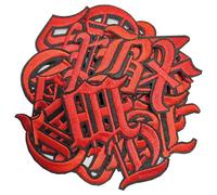Gothic Iron On Letters for Clothing - A-Z - 26 Varsity Letter Patches - Goth Iron On Patches for Clothing (red)