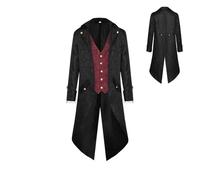 Gothic Jacket Men - Jacket Victorian Coat Tailcoat | Gothic Renaissance Coats Tuxedo Cosplay Costume Medieval for Men Teenagers