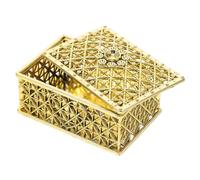 Gothic Jewellery Box in Golden Rectangular Pet with Refined Finish, Versatile Use a Vintage Treasure Chest Style Decorative Box, for Party or Birthday Occasions